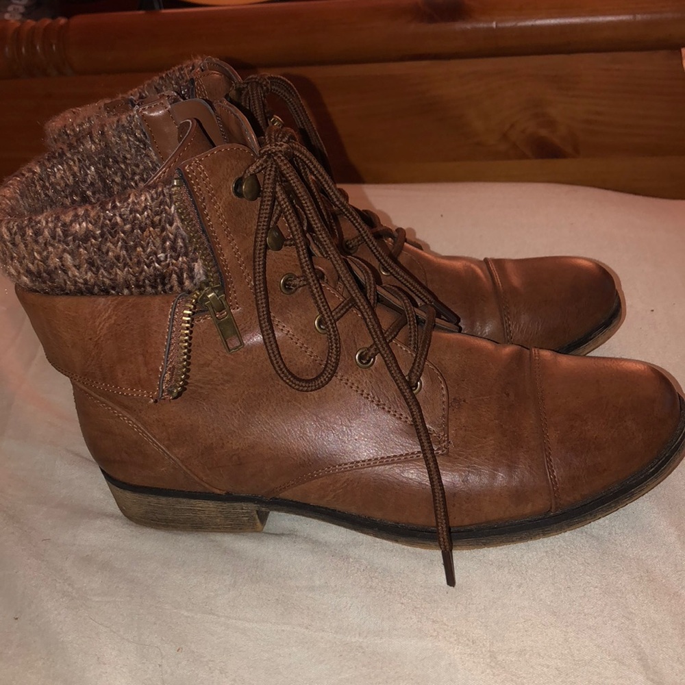 Brown booties
